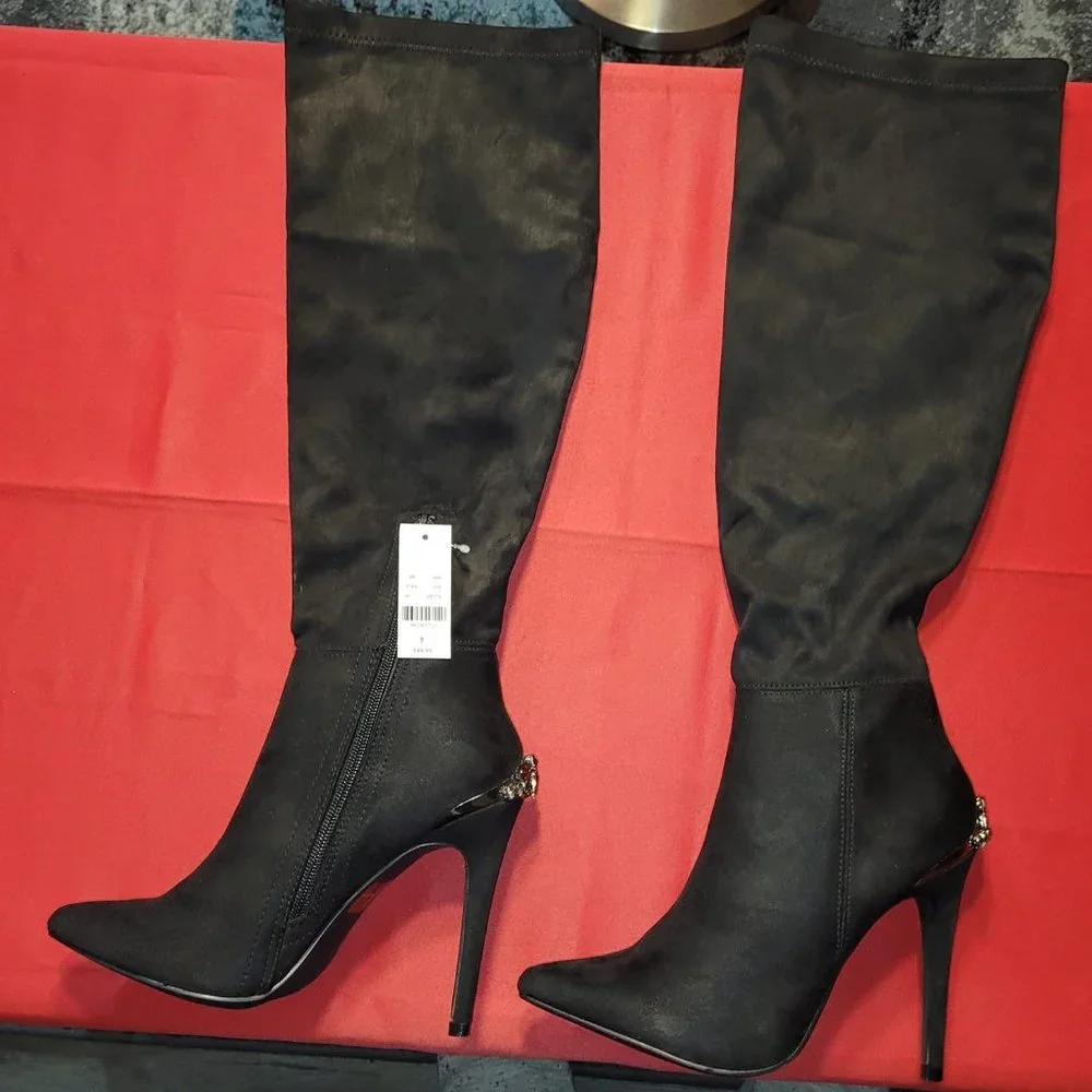 NY&Co Embellished-Heel Tall Boots (NWT) - Picture 2 of 5